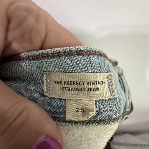 Madewell The Perfect Vintage Jean 25 Light Wash Zip Fly High Rise Blue Trendy - Picture 8 of 9